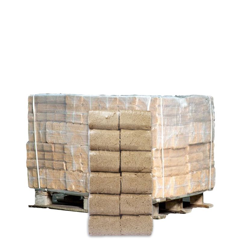 Briquettes de Bois Compressé RUF – Demi-Palette 480 kg (48 paquets de 10 kg)