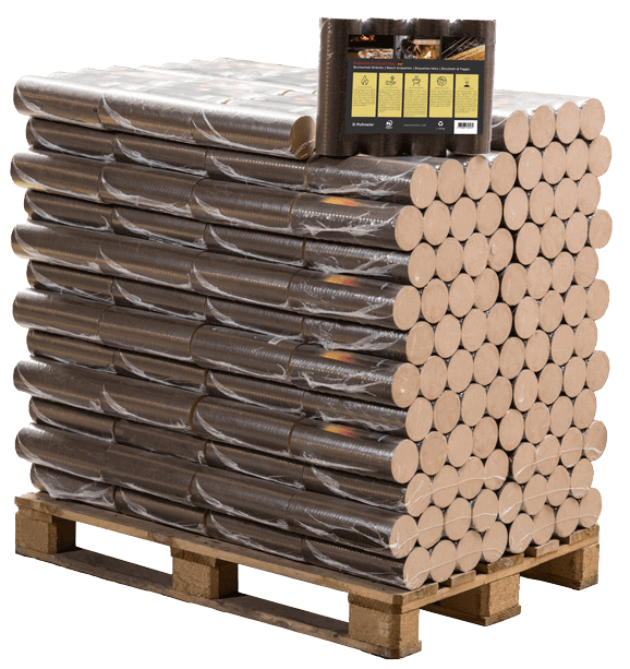 Briquettes ronde de bois en Hêtre – 96 Paquets de 10 kg (960 kg)