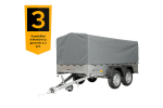 REMORQUE DOUBLE ESSIEUX UNITRAILER 264/2 KIPP AVEC ROUE JOCKEY, ARCEAU ET bâche GRISE – Image 6
