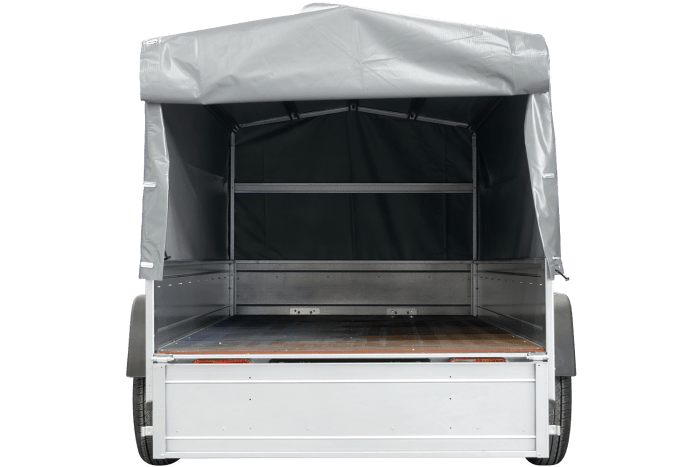 REMORQUE DOUBLE ESSIEUX UNITRAILER 264/2 KIPP AVEC ROUE JOCKEY, ARCEAU ET bâche GRISE – Image 17