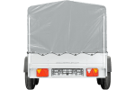 REMORQUE DOUBLE ESSIEUX UNITRAILER 264/2 KIPP AVEC ROUE JOCKEY, ARCEAU ET bâche GRISE – Image 16