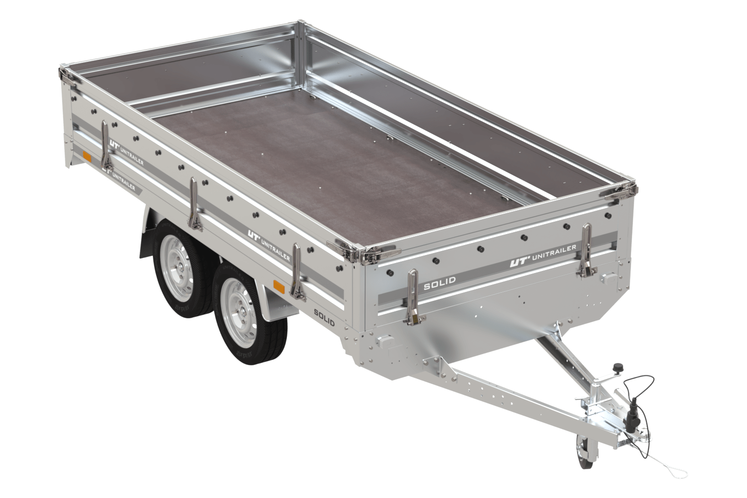 Remorque 2 essieux 304×153 UNITRAILER SOLID 300/2 PTAC 750 kg