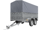 REMORQUE DOUBLE ESSIEUX UNITRAILER 264/2 KIPP AVEC ROUE JOCKEY, ARCEAU ET bâche GRISE – Image 50