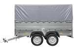 REMORQUE DOUBLE ESSIEUX UNITRAILER 264/2 KIPP AVEC ROUE JOCKEY, ARCEAU ET bâche GRISE – Image 57